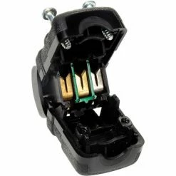 Bryant 5966VBK Valise Straight Blade Plug, 15A, 125V, Black -Switches, Receptacles & Sensors Sales B214849 02
