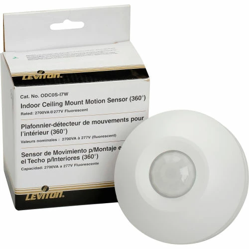 Leviton ODC0S-I7W Ceiling Mount Self-Contained Occupancy Sensor, 277VAC, White 3 Leviton ODC0S-I7W Ceiling Mount Self-Contained Occupancy Sensor, 277VAC, White