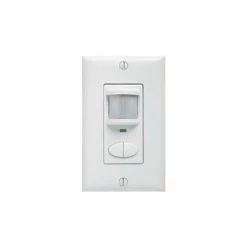 Lithonia Lighting Lithonia WSX 2P WH Wall Switch Decorator Sensor - Passive Infrared (Pir), 2-Pole: White