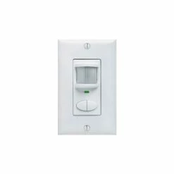 Lithonia Lighting Lithonia WSX PDT 2P WH Wall Switch Decorator Sensor - Dual Technology (Pdt), 2-Pole: White