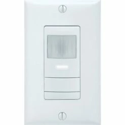 Lithonia Lighting Lithonia WSX WH Wall Switch Decorator Sensor - Passive Infrared (Pir): White