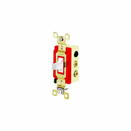 Bryant 4925W Toggle Switch, Double Pole, Double Throw, 20A, 120/277V AC, White 3 Bryant 4925W Toggle Switch, Double Pole, Double Throw, 20A, 120/277V AC, White