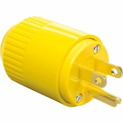 Bryant 5965BY TECHSPEC® Straight Blade Plug, 15A, 125V, Yellow Thermoplastic -Switches, Receptacles & Sensors Sales BRA 5965BY