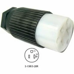 Conntek 60201, 15 to 20-Amp Straight Blade Connector with NEMA 5-15/20R Female End, 2 Pole-3 Wire -Switches, Receptacles & Sensors Sales CKI 60201 main