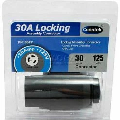 Conntek 60411, 30-Amp Locking Assembly Connector with NEMA L5-30R Female End, 2 Pole- 3 Wire 10 Conntek 60411, 30-Amp Locking Assembly Connector with NEMA L5-30R Female End, 2 Pole- 3 Wire -Switches, Receptacles & Sensors Sales CKI 60411 3