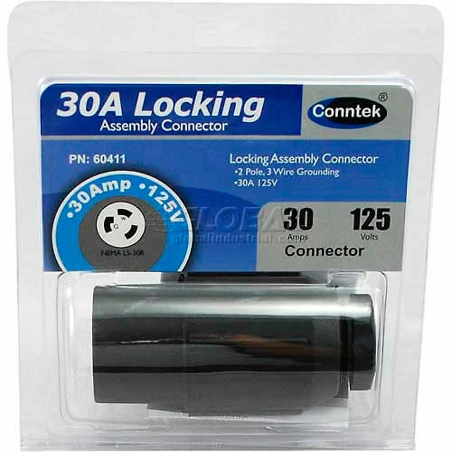 Conntek 60411, 30-Amp Locking Assembly Connector with NEMA L5-30R Female End, 2 Pole- 3 Wire 6 Conntek 60411, 30-Amp Locking Assembly Connector with NEMA L5-30R Female End, 2 Pole- 3 Wire - Image 4