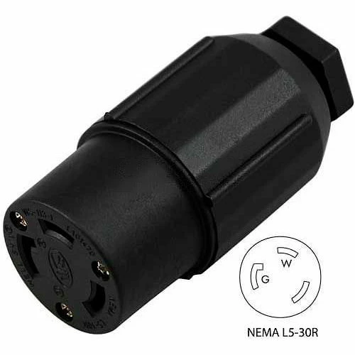 Conntek 60411, 30-Amp Locking Assembly Connector with NEMA L5-30R Female End, 2 Pole- 3 Wire 7 Conntek 60411, 30-Amp Locking Assembly Connector with NEMA L5-30R Female End, 2 Pole- 3 Wire - Image 5