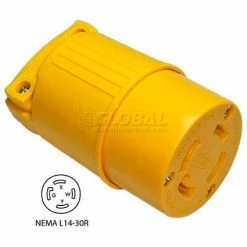 Conntek 60419, 30-Amp Assembly Locking Connector with NEMA L14-30R Female End, 3 Pole- 4 Wire