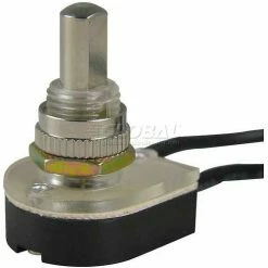 Gardner Bender GSW-24 Nickel Push O/F, SPST 6a 125vac, Wired