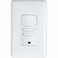 Hubbell Control Solutions Hubbell LightHawk PIR 2-Button Wall Switch Occupancy Sensor, White