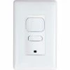 Hubbell Control Solutions Hubbell LightHawk PIR 1-Button Wall Switch Occupancy Sensor, White