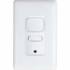 Hubbell Control Solutions Hubbell LightHawk PIR 1-Button Wall Switch Occupancy Sensor, White