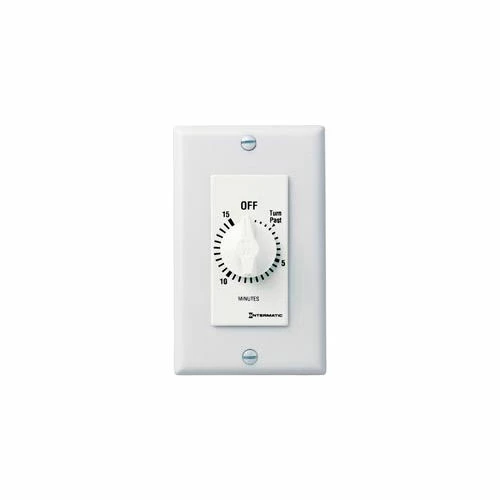 Intermatic FD15MWC 15 Minute 125-277V SPST Decorator Series Spring Wound Timer, White 3 Intermatic FD15MWC 15 Minute 125-277V SPST Decorator Series Spring Wound Timer, White