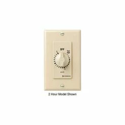 Intermatic FD34H 4 Hour 125-277V SPDT Decorator Series Spring Wound Timer, Ivory