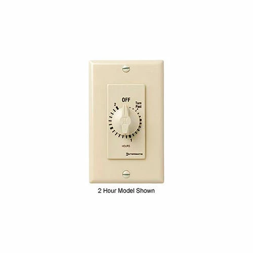 Intermatic FD34H 4 Hour 125-277V SPDT Decorator Series Spring Wound Timer, Ivory 3 Intermatic FD34H 4 Hour 125-277V SPDT Decorator Series Spring Wound Timer, Ivory