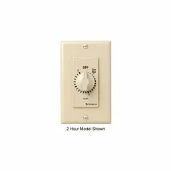 Intermatic FD36H 6 Hour 125-277V SPDT Decorator Series Spring Wound Timer, Ivory