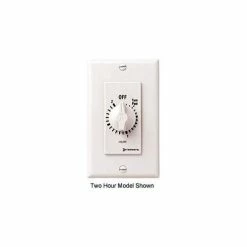 Intermatic FD46HW 6 Hour 125-277V DPST Decorator Series Spring Wound Timer, White
