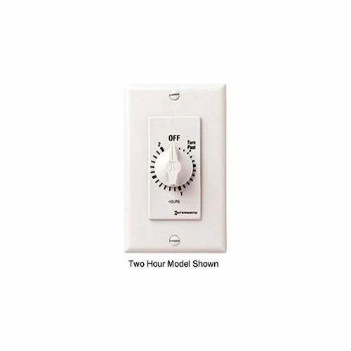 Intermatic FD46HW 6 Hour 125-277V DPST Decorator Series Spring Wound Timer, White 3 Intermatic FD46HW 6 Hour 125-277V DPST Decorator Series Spring Wound Timer, White