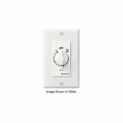 Intermatic FD4H 4 Hour 125-277V SPST Decorator Series Spring Wound Timer, Ivory