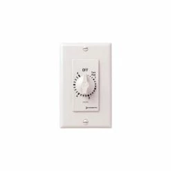 Intermatic FD6HW 6 Hour 125-277V SPST Decorator Series Spring Wound Timer, White
