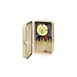 Intermatic T104R3 NEMA 3R - Time Switch In Metal Enclosure, 208-277V, DPST, Beige Case
