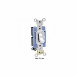 Leviton 1201-2GY 15A, 120/277V, Single-Pole AC Quiet Switch, Gray - Pkg Qty 10