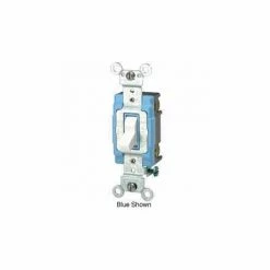 Leviton 1201-2W 15A, 120/277V, Single-Pole AC Quiet Switch, White - Pkg Qty 10