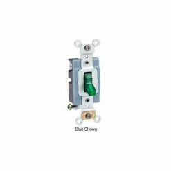 Leviton 1201-Plg Neutral Single-Pole Ac Quiet Switch, Self Grounding, Gray - Pkg Qty 10