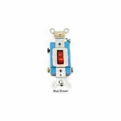 Leviton 1201-Plr Neutral Single-Pole Ac Quiet Switch, Self Grounding, Red - Pkg Qty 10