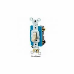 Leviton 1203-2w 15a, 120/277v, 3-Way Ac Quiet Switch, Back Wired, White - Pkg Qty 10