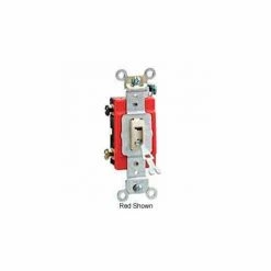 Leviton 1221-2gl 20a, 120/277v, Locking Single-Pole Ac Quiet Switch, Gray - Pkg Qty 10