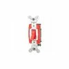 Leviton 1221-2R Single-Pole AC Quiet Switch, 20 Amp 120/277 V, Red - Pkg Qty 10 -Switches, Receptacles & Sensors Sales LEV 1221 2R