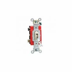 Leviton 1221-2rl Single-Pole Ac Quiet Switch, Red - Pkg Qty 10