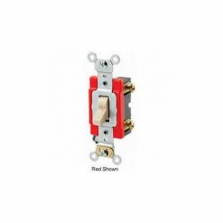Leviton 1221-2W Single-Pole AC Quiet Switch, 20 Amp 120/277 V, White - Pkg Qty 10