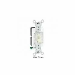 Leviton 1221-S 20a, 120/277v, Single-Pole Ac Quiet Switch, Brown - Pkg Qty 10