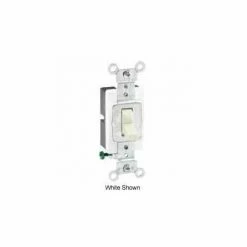 Leviton 1221-Sr 20a, 120/277v, Single-Pole Ac Quiet Switch, Grounding, Red - Pkg Qty 10