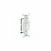 Leviton 1221-Sw 20a, 120/277v, Single-Pole Ac Quiet Switch, Grounding, White - Pkg Qty 10 -Switches, Receptacles & Sensors Sales LEV 1221 SW