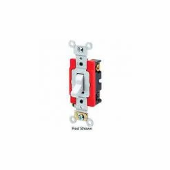 Leviton 1222-2 20a, 120/277v, Double-Pole Ac Quiet Switch, Brown - Pkg Qty 10