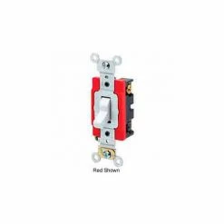 Leviton 1222-2gy 20a, 120/277v, Double-Pole Ac Quiet Switch, Gray - Pkg Qty 10