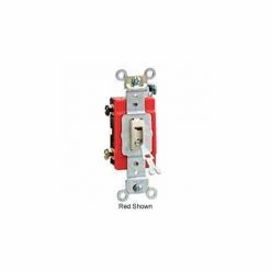 Leviton 1222-2l 20a, 120/277v, Double-Pole Ac Quiet Switch, Brown - Pkg Qty 10