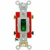 Leviton 1222-Plg 20a, 120v, Neutral Double-Pole Ac Quiet Switch, Green - Pkg Qty 10 -Switches, Receptacles & Sensors Sales LEV 1222 PLG