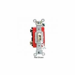 Leviton 1223-2il 20a, 120/277v, Locking 3-Way Ac Quiet Switch, Ivory - Pkg Qty 10