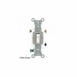 Leviton 1223-St 20a, 120/277v, 3-Way Ac Quiet Switch, Light Almond