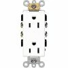 Leviton 16242-W 15A, 125V, Decora Plus Duplex Receptacle, Commercial Grade, Self Grounding, White - Pkg Qty 10 -Switches, Receptacles & Sensors Sales LEV 16242 W