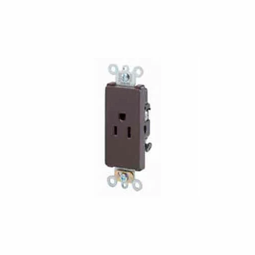 Leviton 16251 15A, 125V, NEMA 5-15R, Decora Plus Single Receptacle, Self-Grounding, Brown - Pkg Qty 10 3 Leviton 16251 15A, 125V, NEMA 5-15R, Decora Plus Single Receptacle, Self-Grounding, Brown - Pkg Qty 10