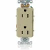 Leviton 16252-I Decora Plus Duplex Receptacle, Straight Blade, Commercial Grade, Ivory -Switches, Receptacles & Sensors Sales LEV 16252 I