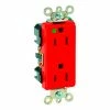 Leviton 16262-Hgr 15a, 125v, Decora Plus Duplex Receptacle, Hospital Grade , Red - Pkg Qty 10 1 Leviton 16262-Hgr 15a, 125v, Decora Plus Duplex Receptacle, Hospital Grade , Red - Pkg Qty 10 -Switches, Receptacles & Sensors Sales LEV 16262 HGR