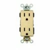 Leviton 16262-I 15a, 125v, Decora Plus Duplex Receptacle, Industrial Grade, Ivory - Pkg Qty 10 -Switches, Receptacles & Sensors Sales LEV 16262 I
