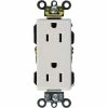Leviton 16262-W 15a, 125v, Decora Plus Duplex Receptacle, Industrial Grade, White - Pkg Qty 10 -Switches, Receptacles & Sensors Sales LEV 16262 W