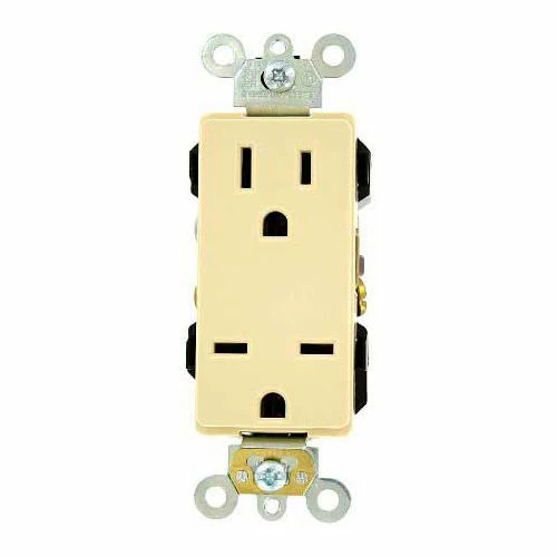 Leviton 16292-I 15a, Dual 125/250v, Decora Plus Dplx Receptacle, Commercial Grade, Ivory - Pkg Qty 10 3 Leviton 16292-I 15a, Dual 125/250v, Decora Plus Dplx Receptacle, Commercial Grade, Ivory - Pkg Qty 10